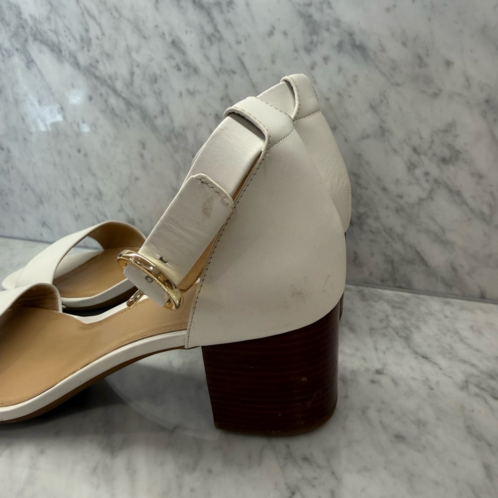 Michael Kors White Block Sandals - Picture 6 of 9